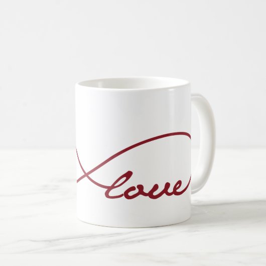 Red Love Infinity Mok (Voorkant rechts)
