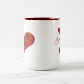 Red Love Mug Tweekleurige Koffiemok (Center)