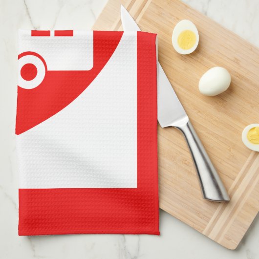 Red Love My Caravan Fun Caravan Kitchenware Theedoek (Quarter Fold)