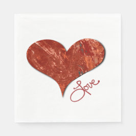 Red Love Napkin Servet