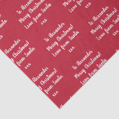 Red Love of Santa Persoonlijke Kerstmis Tissuepapier (Detail)