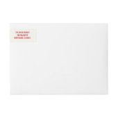 Red Love Peace Joy kerstfeestdag Adres label (Voorkant)