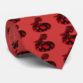 Red Love Python Stropdas (Opgerold)