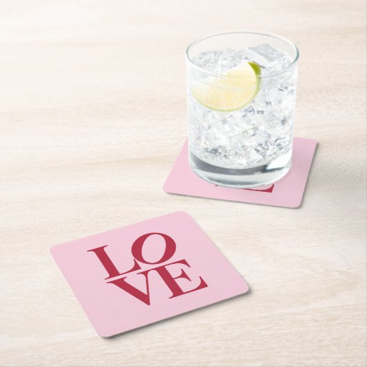 Red LOVE Roze Onderzetter Set (Insitu)