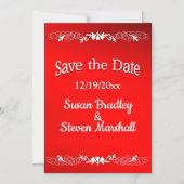 Red Love Save the Date Magnetische Uitnodiging (Voorkant)