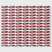 Red Love Snake Cadeaupapier (Vlak)