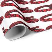 Red Love Snake Cadeaupapier (Rol Hoek)
