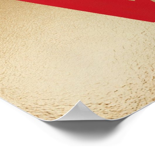 Red LOVE Square Poster (Hoek)