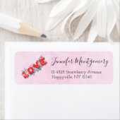 Red Love Text in Bold Block Lettering Etiket (Insitu)