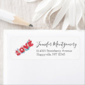 Red Love Text in Bold Block Lettering Etiket (Insitu)