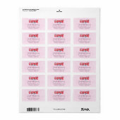 Red Love Text in Bold Block Lettering Etiket (Full Sheet)