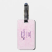 Red Love Text in Bold Block Letters Waterverf Bagagelabel (Achterkant verticaal)