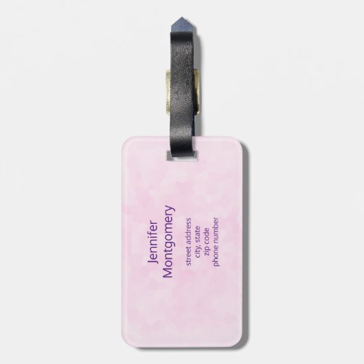 Red Love Text in Bold Block Letters Waterverf Bagagelabel (Achterkant verticaal)