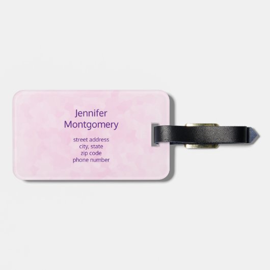 Red Love Text in Bold Block Letters Waterverf Bagagelabel (Achterkant horizontaal)