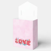 Red Love Text in Bold Block Letters Waterverf Bedankdoosjes (Geopend)