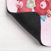 Red Love Text in Bold Block Letters Waterverf Muismat (Hoek)