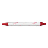 Red Love Trim Pen, Black Ink Zwarte Inkt Pen (Voorkant)