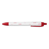 Red Love Trim Pen, Black Ink Zwarte Inkt Pen (Bodem)