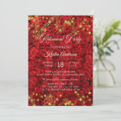 Red Love Turkey Roos Retirement Party Invitation Kaart (Staand voorkant)