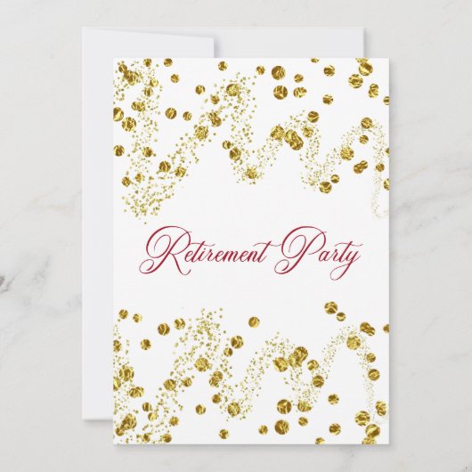 Red Love Turkey Roos Retirement Party Invitation Kaart (Achterkant)