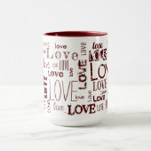 Red LOVE! Typografie Mok (Midden)