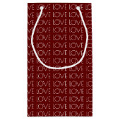 Red Love Typography Valentijnsdag Klein Cadeauzakje (Achterkant)