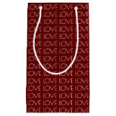Red Love Typography Valentijnsdag Klein Cadeauzakje (Voorkant)