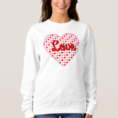 Red Love Valentijn Heart op Pink & Red Hearts Trui (Voorkant)