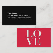 Red "Love"-Visitekaartjes Visitekaartje (Voorkant / Achterkant)
