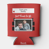 Red Love you papa beste vrienden foto Blikjeskoeler (Voorkant)