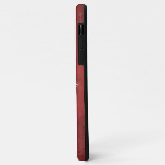 Red Lovebird Floral Vine iPhone Case (Achterkant/links)