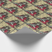 Red Lucia en Cat - Pop Gothic Holiday Cadeaupapier (Hoek)