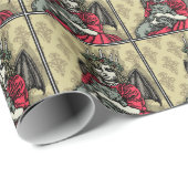 Red Lucia en Cat - Pop Gothic Holiday Cadeaupapier (Rol Hoek)