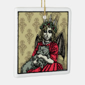 Red Lucia en Cat - Pop Gothic Holiday Keramisch Ornament (Rechts)