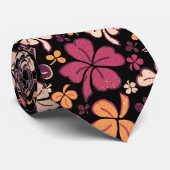 Red Lucky Clover 4 biedt Shamrock Pattern Stropdas (Opgerold)