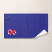 Red Lucky Number Eight on Blue Bad Handdoek (Handdoek)