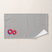 Red Lucky Number Eight on Silver Gray Bad Handdoek (Handdoek)