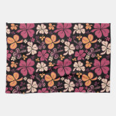 Red Lucky Shamrock Clover St. Patrick's Day Theedoek (Horizontaal)