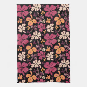 Red Lucky Shamrock Clover St. Patrick's Day Theedoek