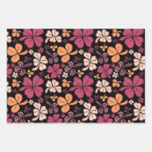 Red Lucky Shamrocks Clover St. Patrick's Day Inpakpapier Vel (Voorkant)