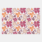 Red Lucky Shamrocks Clover St. Patrick's Day Inpakpapier Vel (Voorkant)