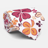 Red Lucky Shamrocks Clover St. Patrick's Day Stropdas (Opgerold)