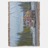 Red Lumber Delivery Truck and Highway Art Deken (Voorkant Verticaal)