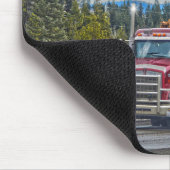 Red Lumber Truck Highway Driving Art Mousepad Muismat (Hoek)