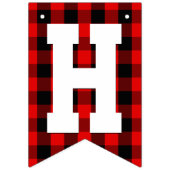 Red Lumberjack Pset Beer Happy Birthday Party Vlaggetjes (Tweede vlag)