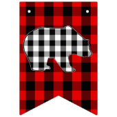 Red Lumberjack Pset Beer Happy Birthday Party Vlaggetjes (Eerste vlag)