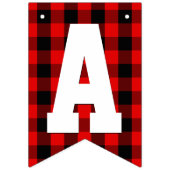 Red Lumberjack Pset Beer Happy Birthday Party Vlaggetjes (Derde vlag)