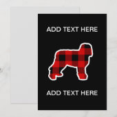 Red Lumberjack Pset Newfypoo Dog Feestdagenkaart (Voorkant / Achterkant)