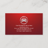 Red Luminescence Silver Ring Large Taxi voor Hire Visitekaartje (Achterkant)