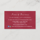 Red Luxe Bokeh Sparkle Elegant Boutique Visitekaartje (Achterkant)